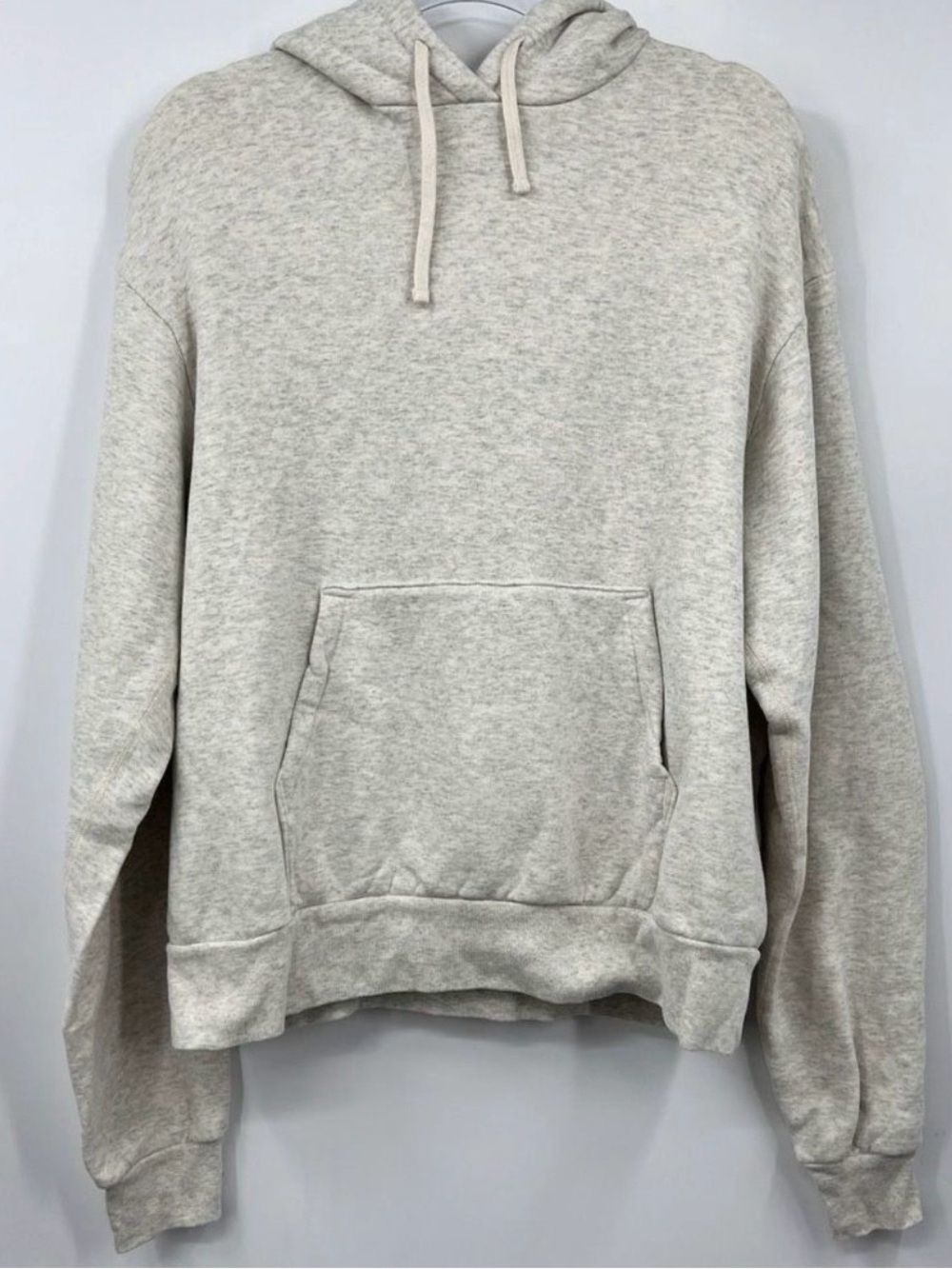 John Elliot Interval Drawstring Hoodie Sweatshirt Oat Washed Gray 2 Medium #2573